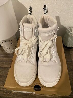 Dr. Martens Women's White Lace-Up High-Top Boots